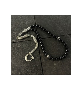 SERTİFİKALI Oniks 6mm 33lük Doğal Taş Tesbih