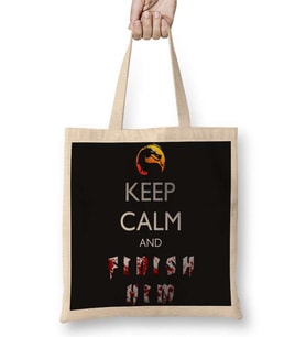 Mortal Kombat Keep Calm And Finish Keep Calm Bez Çanta Uzun Saplı