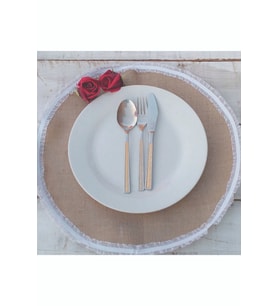 Yuvarlak 6'lı Set Jüt Servislik