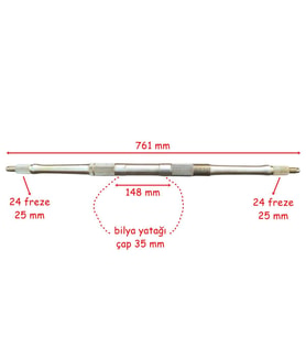 Kuba Atv Hussar 220T Aks 761 Mm Tek Yivli Sekmanlı Bilya Yatağı 35 24 Freze Öm