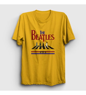 Presmono Unisex Sarı Walk V2 The Beatles T-Shirt 294277tt (Sarı)
