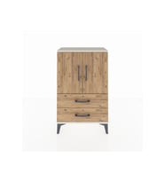Arges Komodin 2 Raflı 2 Çekmeceli 2 Kapaklı 60x30x96 Aytaşı-Çam