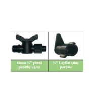 BESTPUMP 16mm Yassı Layflat Hortum Çıkış Parçası+Damlama Vana Seti