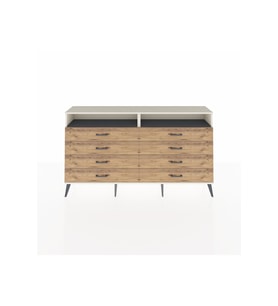 Arges Konsol 2 Raflı 8 Çekmeceli  176x30x99 Aytaşı-Antrasit/Çam
