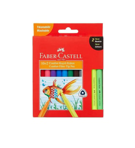 Faber-Castell Keçeli Kalem Comfort Yıkanabilir 10+2 Neon