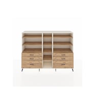 Hyperion Dolap 10 Raflı 6 Çekmeceli  220x44x163 Aytaşı-Çam