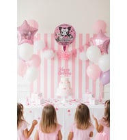 Folyo Balon Kuromi Temalı 45 cm pembe kuromi Doğum Günü Folyo Balon