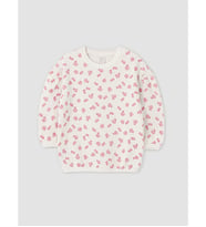 LCW baby Pembe Çiçekli Kız Bebek Sweatshirt 2'li