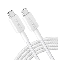 Anker 322 PowerLine USB-C to USB-C Örgülü Kablo 3ft/0.9m 60W - USB-IF - Beyaz - A81F5 (Anker Türkiye Garantili)
