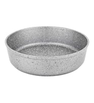 Oms 3411 Granit Fırın Tepsi Yuvarlak Gri 24x7,5 Cm