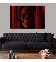 Miyrem Exclusive Serie"  Red Skul, Kuru kafa  Kanvas Tablo