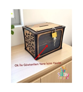 Bahşiş Kutusu Sandık Tip Box Kmbara Tibbox ( Telefon Tutucu Hediyemizdir.)