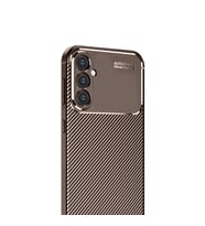 Galaxy S24 Fe Kılıf Auto Fus Karbon Kapak - Kahverengi