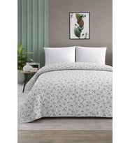 Çift Kişilik Pike Yatak Örtüsü%100 Pamuk 220x230 Zeytin Yaprak
