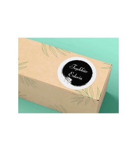 1000 Adet Siyah Teşekkür Ederiz Etiketi Sticker Autocollant Mulsaq Pegatina Aufkleber- 3 Cm