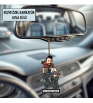 Kişiye Özel Karikatür Erkek Ayna Süsü – Araç İçi Esprili Hediyelik