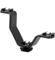 DSLR için V Bracket Üç Girişli Flaş, Led, Mikrofon Tutucu Ufak
