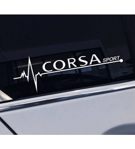 Corsa Yan Cam Sticker Oto Kapı Çıkartma Tuning oto 20 cm x 7 cm yazı 334