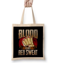 Blood Is Just Red Sweat MMA Mixed Martial Arts Pun Bez Çanta Uzun Saplı
