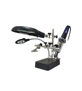 Masa Üstü Ledli Mini Büyüteç Havya Standı Mg16129-c