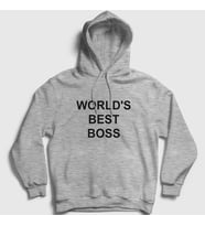 Presmono Unisex Gri Worlds Best Boss The Office Kapüşonlu Sweatshirt 346722tt (Gri)