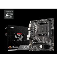 MSI A520M-A PRO DDR4 4600MHZ 1XHDMI 1XDVI 1XM.2 USB 3.2 MATX AM4 (AMD AM4 5000/4000/3000 SERİLERİ İL