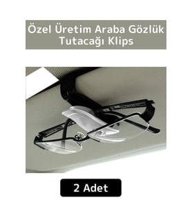 Premium Yüksek Kaliteli Araç İçi Güneşlik Gözlük Ruhsat Kartvizit Tutacağı Klips 2 Adet