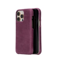 Bouletta Apple iPhone 15 Pro Max Uyumlu Deri Arka Kapak F360 CZ7 (Mor)