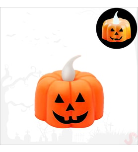 Halloween Bal Kabağı Led MuM, 5cm x 1 Adet (Karışık)