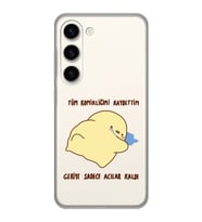 Samsung Galaxy S23 Uyumlu Komikliğimi Kaybettim Tasarımlı Şeffaf Telefon Kılıfı