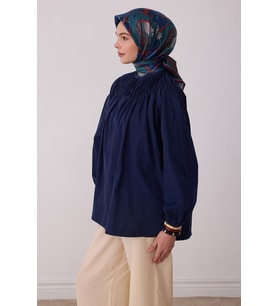 Geometrik Desen %100 Twill İpek Eşarp BE00