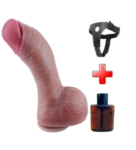 29 cm Dev Kalın Ultra Gerçekçi Melez Belden Bağlamalı Vantuzlu Dildo Penis – Titanor