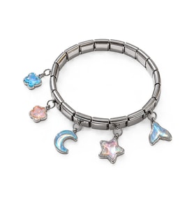 Luna Deniz Temalı İtalyan Charm Çelik Bileklik