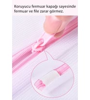 Tois Baby Sütyen Yıkama Filesi 2 Adet Fermuarlı Kumaş Sütyen Koruyucu Yıkama Aparatı (Beyaz)