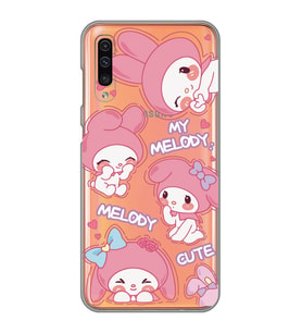 Samsung Galaxy A70 Uyumlu Melody Kuromi Desenli Şeffaf Telefon Kılıfı