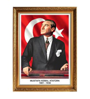 YALDIZLI ÇERÇEVELİ ATATÜRK PORTRESİ