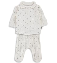 Civil Baby Yıldız Empirme 3-12 Ay Pijama Takımı - Kahverengi