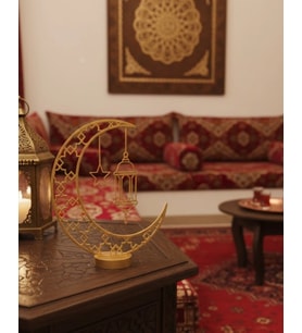 3D Ramazan Dekor Özel Baskı Hilal Yıldız Masa Üstü