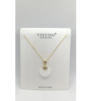 Pearl Gold Renk Beyaz Sedefli Çıtır Kolye (40+5 cm)