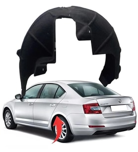 Skoda Octavia 2013-2019 Sol Arka Çamurluk Davlumbazı Halı 5E0810969A