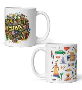 Küba Kupa Bardak 2 Adet Seyahat Hatıra Cuba Mug (Karışık)