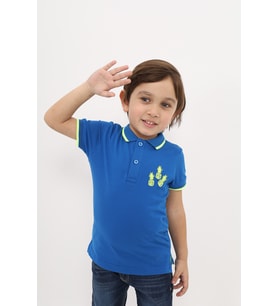 Toontoy Erkek Çocuk Nakışlı Tişört (Saks)