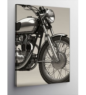 Kanvas Tablo Retro Motosiklet Tasarımı