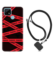 Realme C11 C21 C21Y C25Y C11 2021 Kılıf Boyun Askılı Silikon Danger 1372