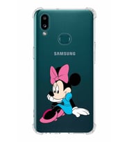 Samsung Galaxy A10s  Köşe Korumalı Antişok Kapak Minnie Mouse Tasarımlı Şeffaf  Kılıf