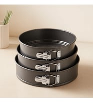 Northcity 3'lü Yuvarlak Metal Kelepçeli Kek Kalıp Seti 24-26-28 cm