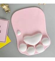 Pembe Kedi Patisi Bilek Destekli  Mouse Pad