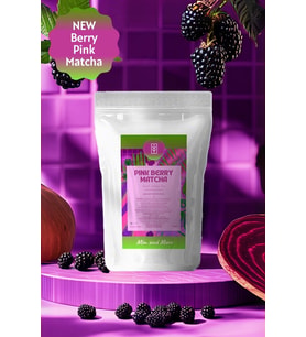 Pink Berry Matcha - Böğürtlen Aromalı Pembe Superfood Matcha Tozu, 50 gr