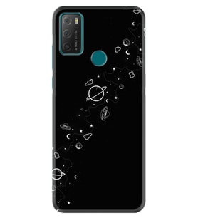 TCL 20E Kılıf Silikon Desen Planet 1620