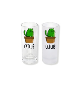 Ghostbastır Design Kedili Buzlu / Buzsuz Seçenekli Rakı Bardağı – 1 Adet Şık Sunum Bardağı 0154